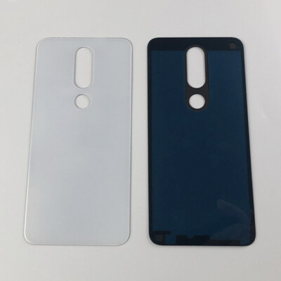 New Back Glass Battery Cover For Nokia X6 Plus TA-1083/1099/1116/1103  White