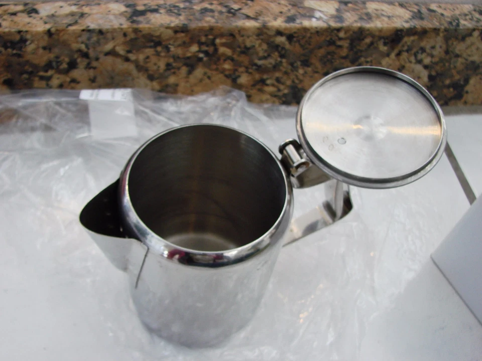 TETERA DE CAÑO CORTO Verona acero inoxidable 15 oz. RESTAURANTE O USO DOMÉSTICO ¡NUEVO! Foto 3 de 4