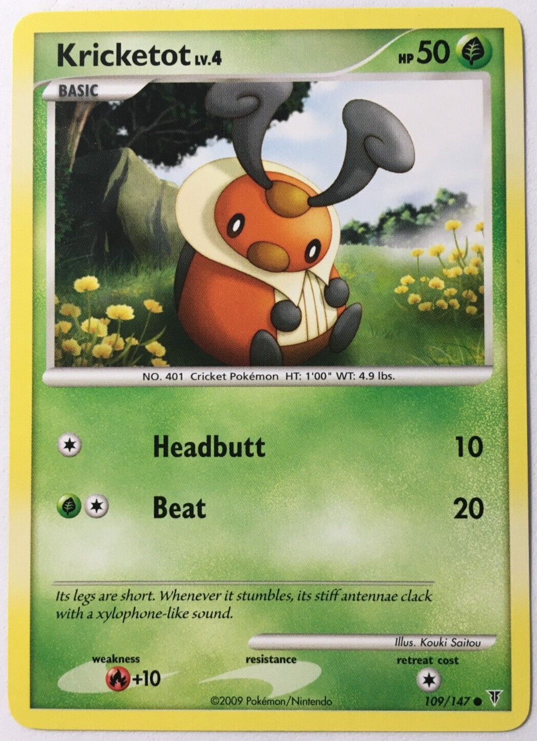 POKEMON KRICKETOT LV.4 109/147 SUPREME VICTORS COMMON NEAR MINT