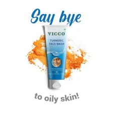 Vicco Face Wash Turmeric Extract Removes Pimples And Blackheads 70gm