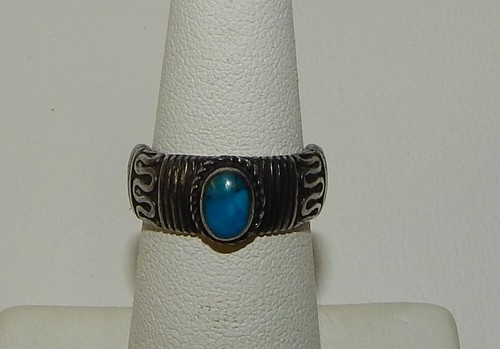 Koral Jewelry Black Onyx Vintage Ring - 925 Sterling Silver, Boho Tribal Design, Size 7 - View #12