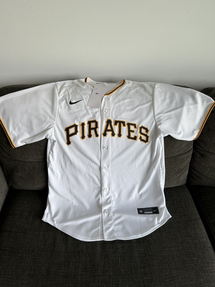 Nike Authentic Pittsburgh Pirates MLB Baseball White Jersey Mens
