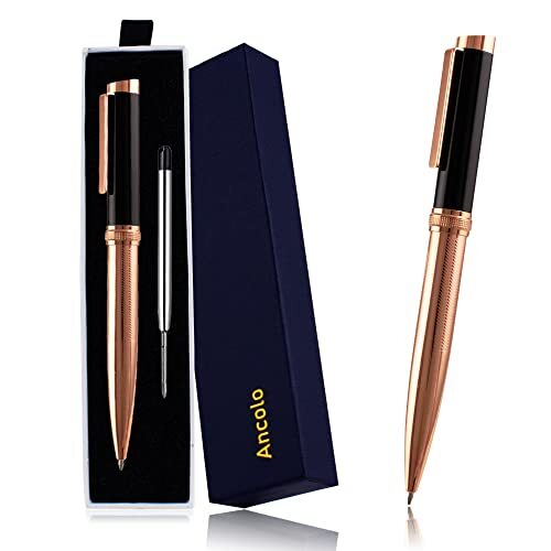 Ancolo Ballpoint Pen Set. Luxury Executive Pen for Men or Women. Nice