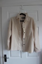 Womens Zara Cream Corduroy Shirt Jacket - Size S