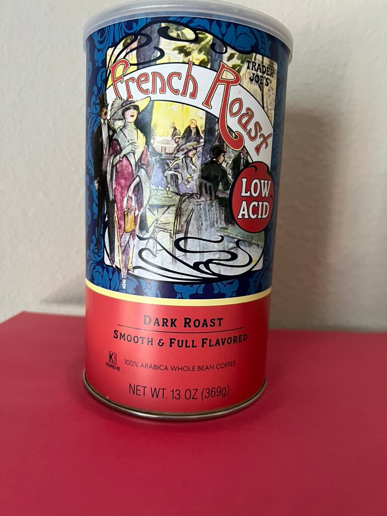Trader Joe's French Dark Roast Low Acid Arabic Whole Bean Coffee-13 oz-New