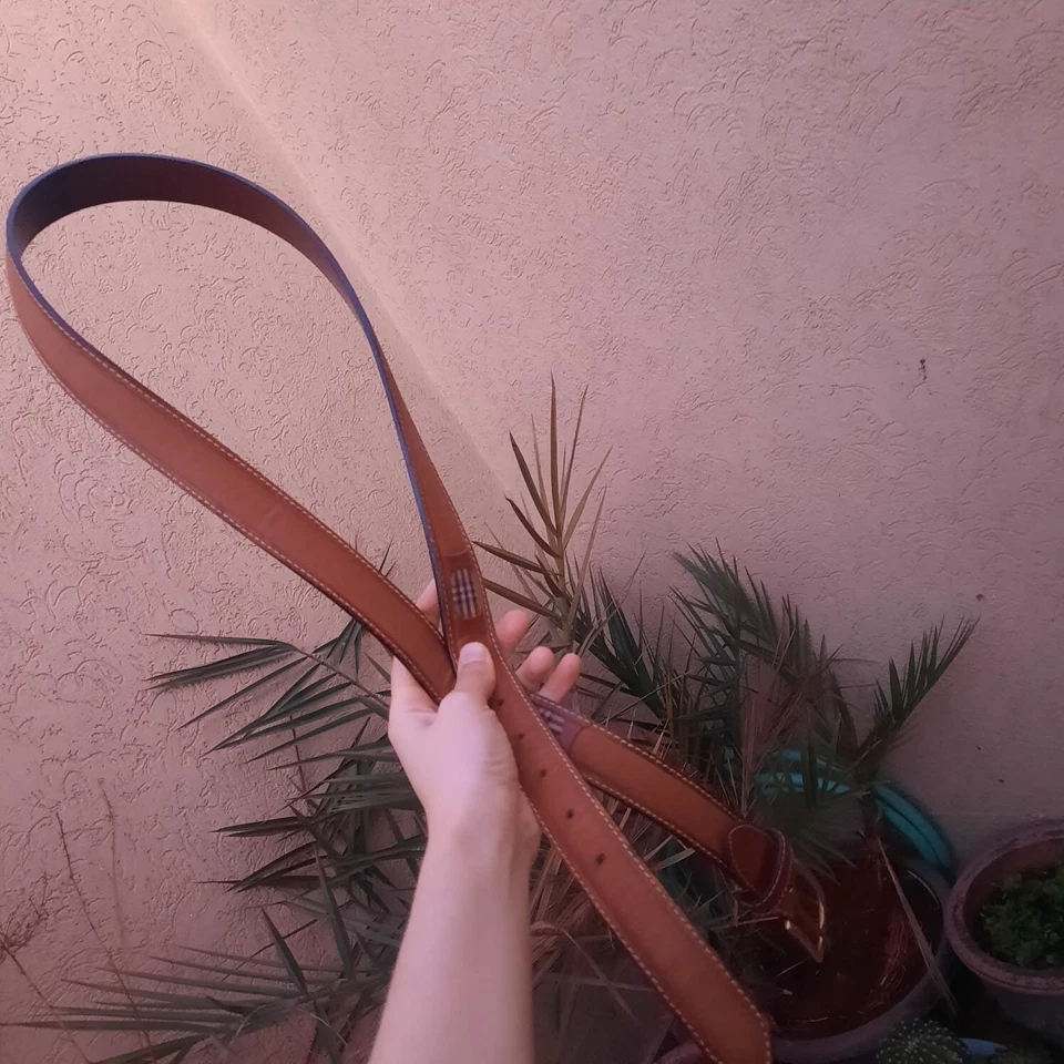 Cinturón de cuero marrón Burberrys Nova Check vintage auténtico Burberry talla 110/42 Foto 4 de 4