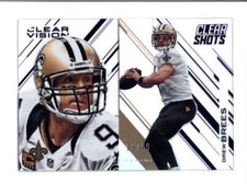 DREW BREES 2015 PANINI CLEAR VISION #CS-18 CLEAR SHOTS BLUE #59/99 BA9413