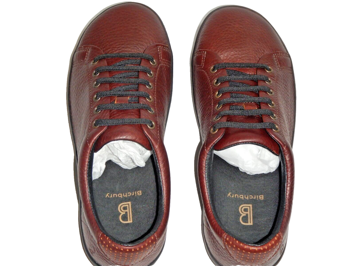 Birchbury Bramford Minimalist Leather Barefoot Sneakers Rust Red Brown 11.5 Birchbury Apparel Review! Birchbury sent my husband these  main image 2