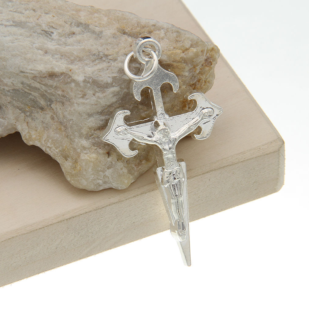 925 Sterling Silver Christian Jesus Christ Cross Catholic Crucifix ...