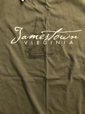 NWT Jamestown Settlement Cotton T-Shirt Size Med.. Military Green