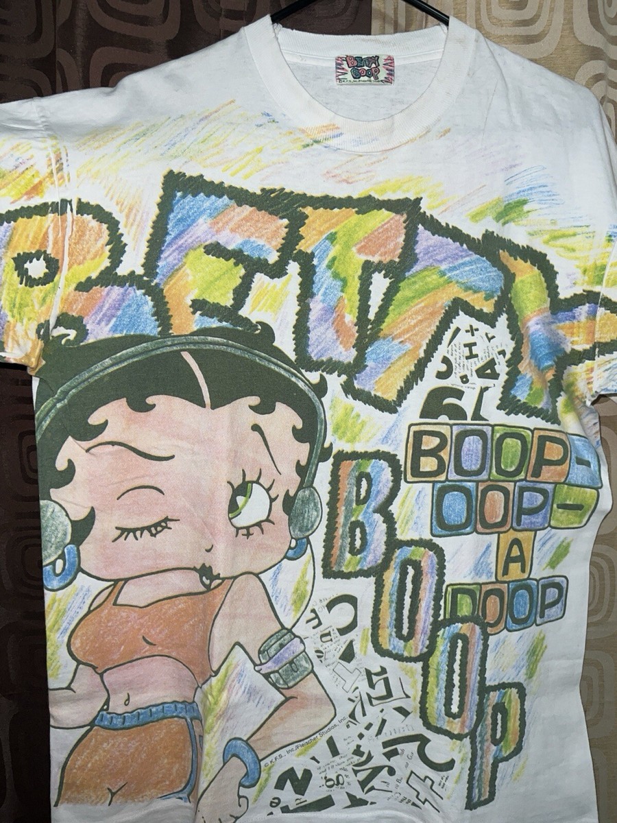 90s Betty Boop ベティ　フルーツオブザルーム　XL vtg 90s BETTY BOOP CALENDAR COLLECTION DOUBLE-SIDED T-Shirt