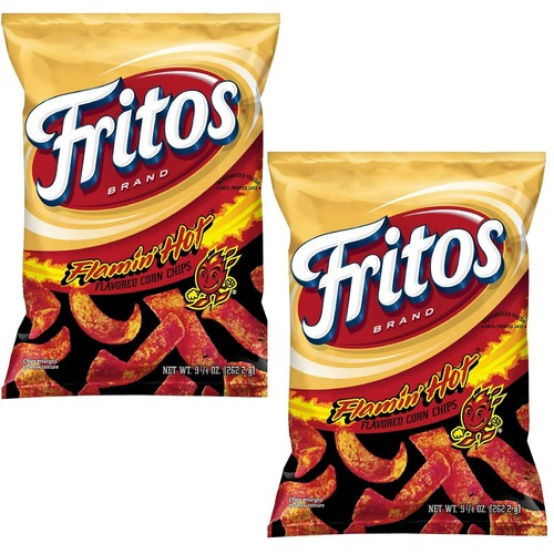 Fritos Flamin' Hot Flavored Corn Chips 9 1/4oz Bags, 2 Pack eBay