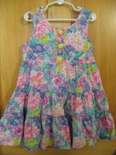Vintage Bonnie Jean NY Flower Girls Sundress Spring Summer Made USA 6X 80s