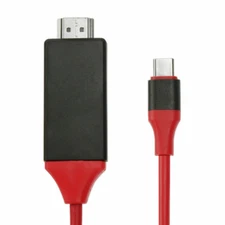 6FT USB-C Type C to HDMI HDTV TV Cable Adapter For iPhone 16,16 Plus, 16 Pro Max