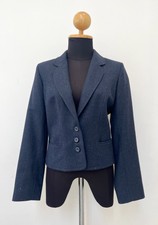 Ladies Michael Gall Of Dublin New Wool/mix Blue Lined Jacket Blazer - Size 10.