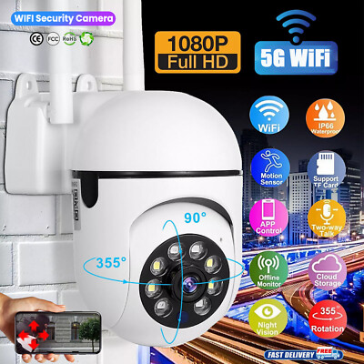 5G Wifi Wireless Security Camera System Outdoor Home PIR Night Vision Cam 1080P