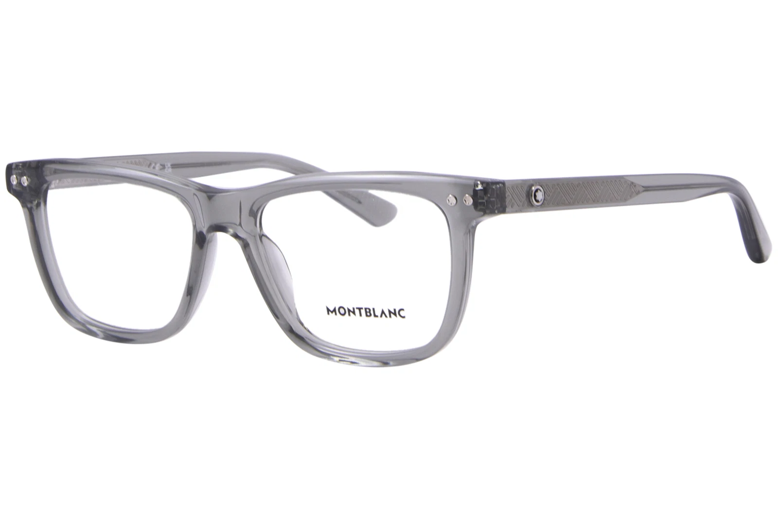 Mont Blanc MB0322O 008 Eyeglasses Men's Grey Full Rim Rectangle Shape 53mm