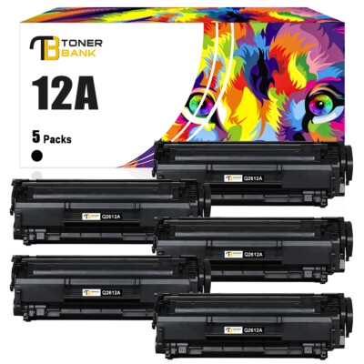 1-5 Toner für HP LaserJet 1010 1020 1022 NW 3030 3050 3055 M1005 MFP Q2612A 12A