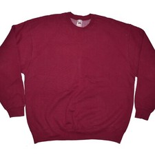 Vintage Fruit of the Loom Blank Sweatshirt size XL Burgundy 50/50 Made in USA