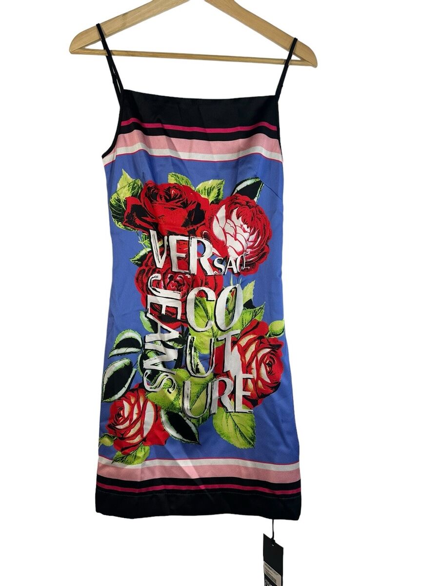 Versace Jeans Couture Envers Satin Panel Slip Dress Sx 38 US Versace Jeans Couture Envers Satin Panel Slip Dress Sx 38 US