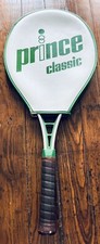 Retro 80s Prince Classic Green Tennis Racket 4-1/2 Grip w/ Cover