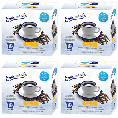 Entenmann's Single Serve Coffee, Breakfast Blend, 4/18 count boxes - 72 total