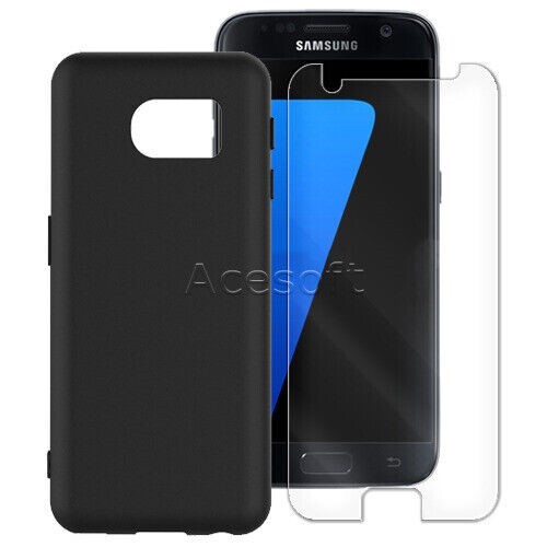 2in1 9H Tempered Glass Screen Protector TPU Case for Samsung Galaxy S7