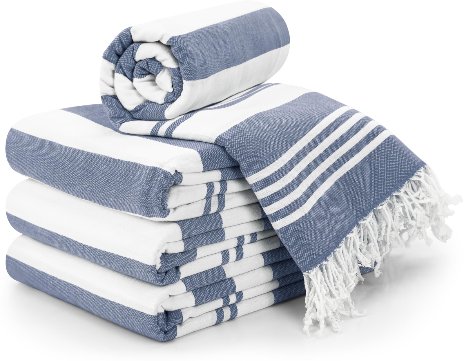 Utopia Turkish Beach Towels 4 Pack Lightweight 100% Cotton Quick Dry 40x72