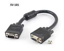 1ft SVGA HD15 Male/Female Monitor Video Cable w/ Ferrite, CablesOnline SV-101