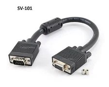 1ft SVGA (HD15) Male/Female Monitor Video Cable w/ Ferrite, CablesOnline SV-101