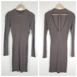 long sleeve fitted sweater dress