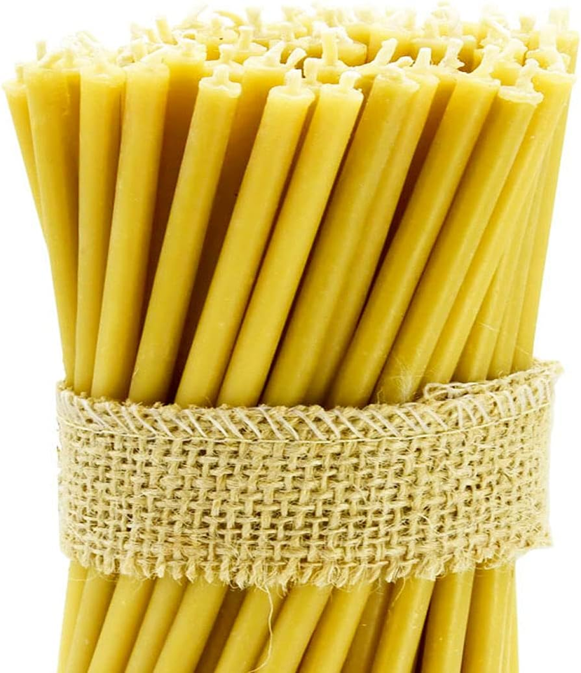 Beeswax Birthday Candles 50 Count Beeswax Candles Dripless and