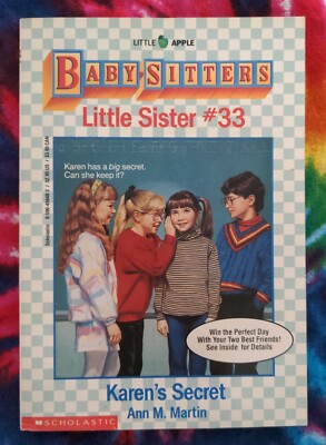 Karen's Secret #33 BABY-SITTERS LITTLE SISTER (Ann M. Martin, 1992) Paperback