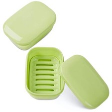 2 Pack Travel Soap Holder Box Container Portable Soap Case for Bathroom