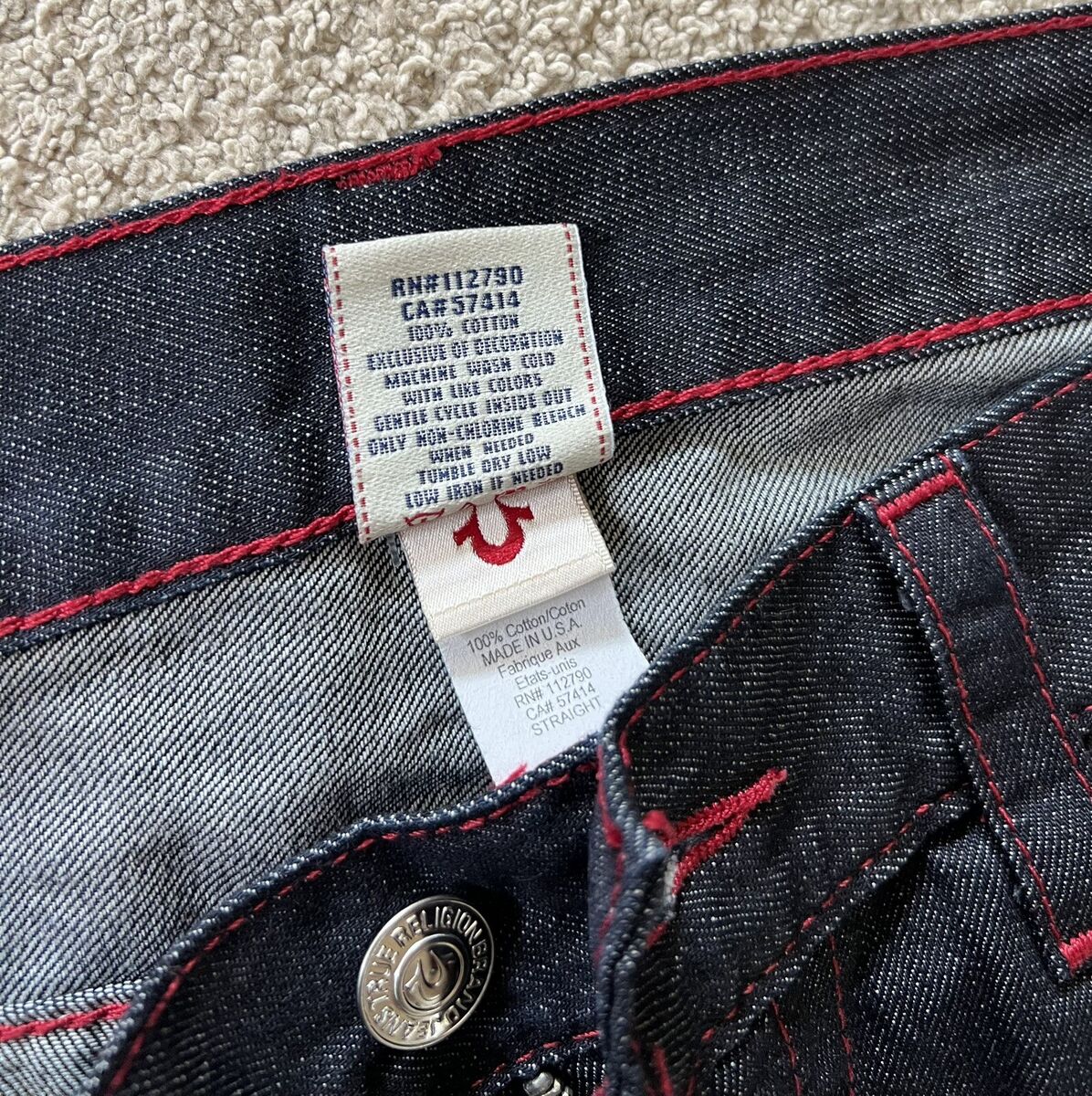 VTG True Religion World Tour Jeans Sneaker Big T Red Rope VTG True Religion World Tour Jeans Sneaker Big T Red Rope