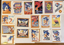 1993 Topps Sonic the Hedgehog trading Stickers x17 no duplicates