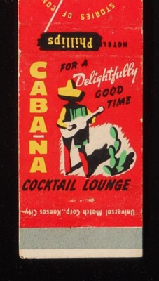 1950s Cabana Cocktail Lounge Hotel Phillips Mexican Music Guitar Kansas City MO