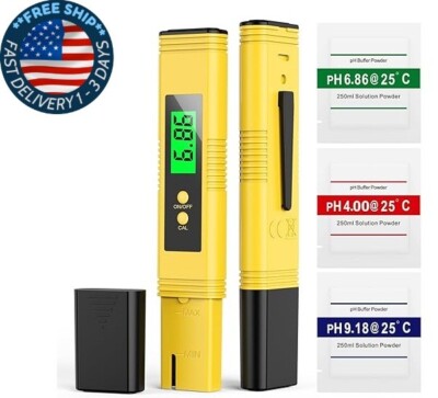 Medidor de pH para agua: comprobador de pH digital de alta precisión (de 0,01)