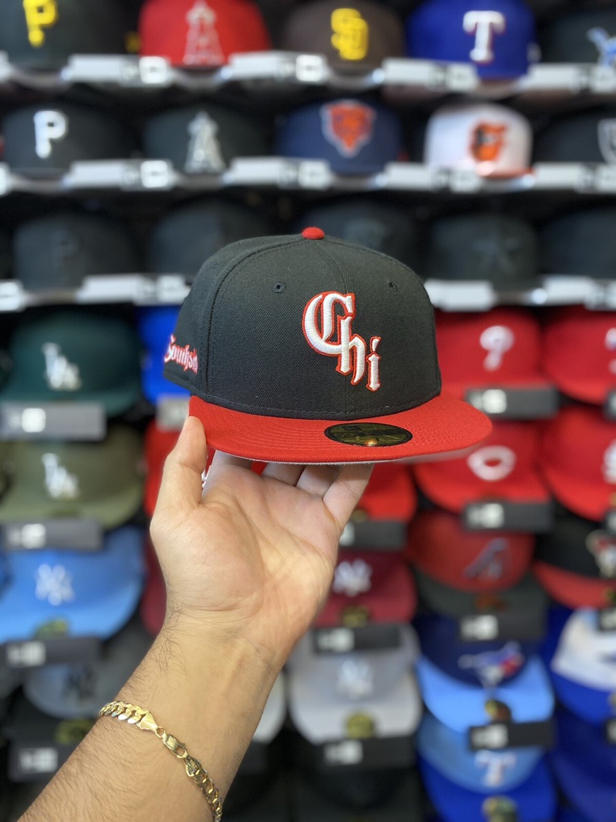 【海外限定】NEW ERA 59FIFTY Chicago White Sox Black llic Men's Chicago White Sox New Era Black Neon 59FIFTY Fitted Hat