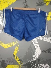 Adidas Vintage Running Shorts Blue White 80s 90s Nylon Mens Size 6 ig93