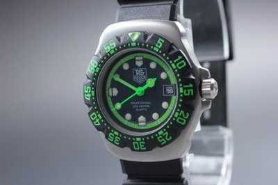 [MINT] TAG Heuer Formula 1 375.508 Black Green 28mm Women's Qz Watch From JAPAN