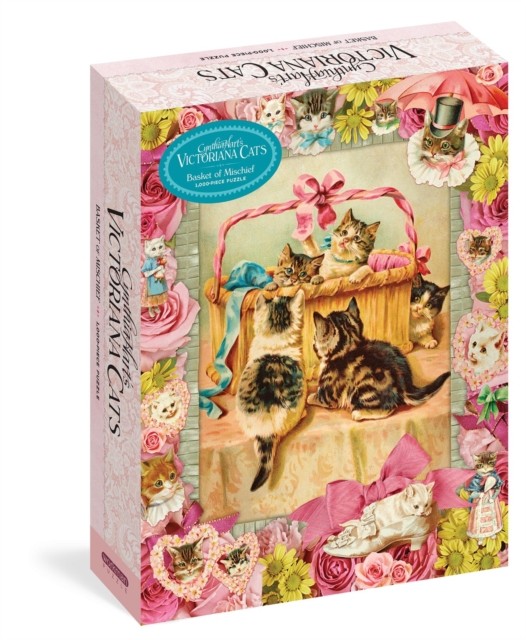 Cynthia Harts Victoriana Cats Basket of Mischief 1000Piece  by Cynthia Hart