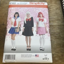 Simplicity Costume Pattern 8160 Ms SAILOR MOON~Anime~Manga Cosplay Outfits 4-12