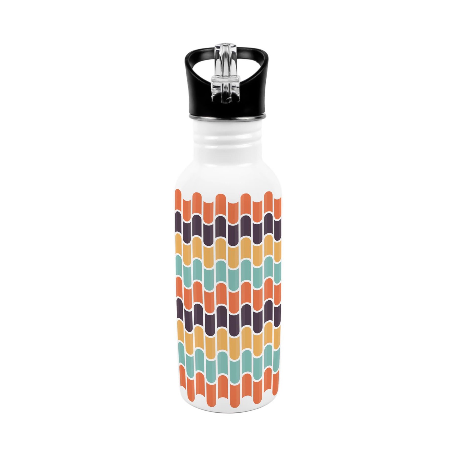 Purely Home Wavy Tiles Metal Canteen Water Bottle - Multi - Image 2