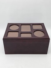 Vintage Bombay Company Mahogany Wood Photo Box Storage Display/Jewelry Box