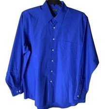 Arrow Dress Shirt Mens 16.5 Poplin Wrinkle Free Long Sleeve Casual Formal Button