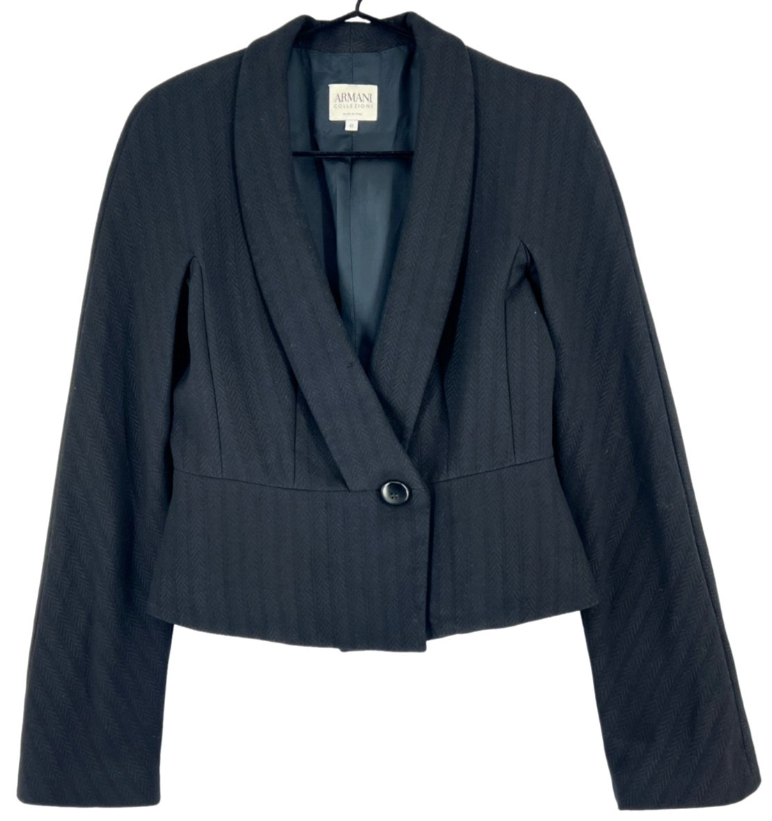 Vintage Armani Collezioni Women Blazer Jacket Size 42 - M Black