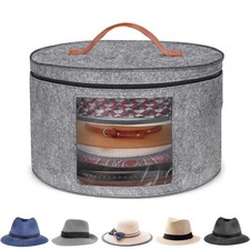 Hutschachtel Rund Filz Hut Aufbewahrungsbox Stoff Durchsichtigem Fenster