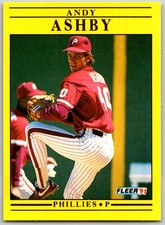 ⚾ 1991 Fleer Update #U-105 Andy Ashby Philadelphia Phillies RC
