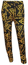 Harry Potter Deathly Hallows Sleep Pants, Black, Medium